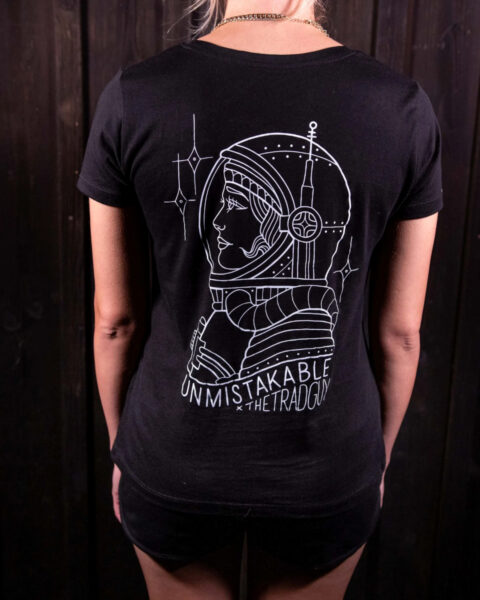 Unmistakable - Explore Space T-Shirt - Thetratdguy - Schwarz für Frauen - Rückenansicht